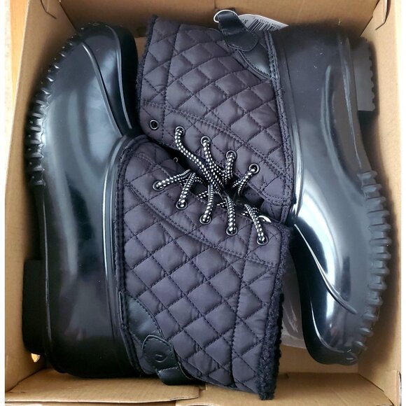 Sporto Womens 11 Andie Duck Boots Quilted Water Repellant Faux Fur Outdoor Shoes - Picture 2 of 12